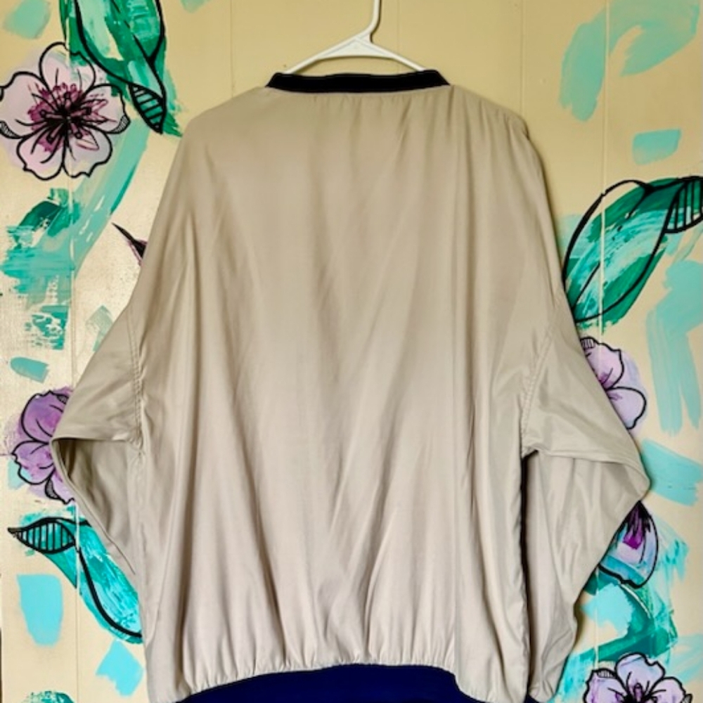 Split Tee Tan Pullover Windbreaker - image 3